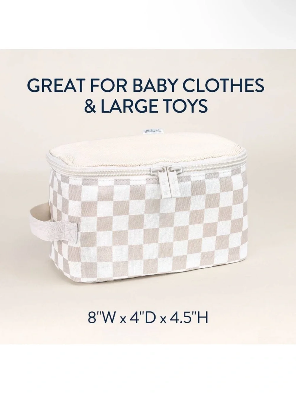 Itzy Ritzy Pack Like a Boss Packing Cubes •Taupe Checkerboard•